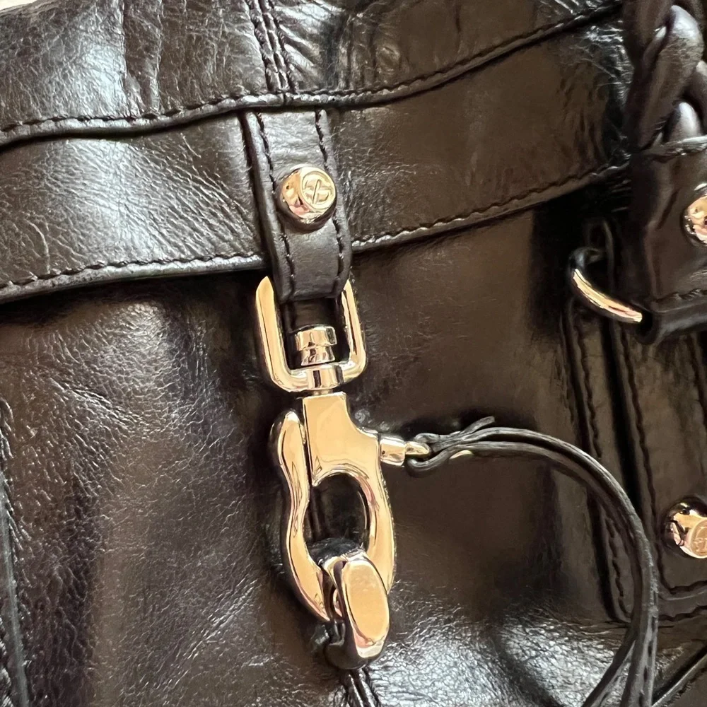 Francesco Biasia black leather bag.